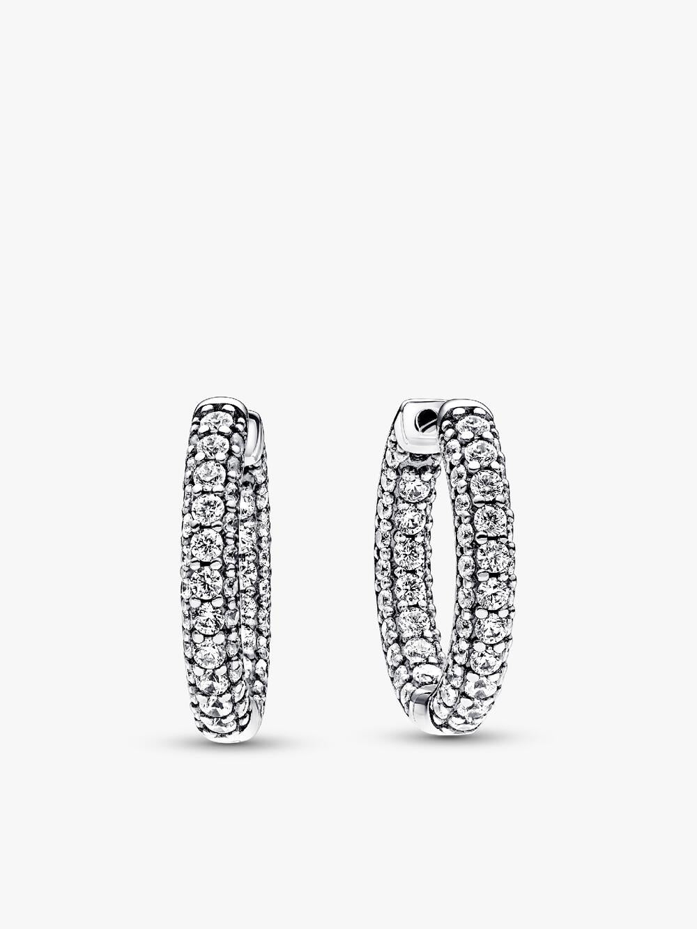 Sparkling Pear Halo Stud Earrings