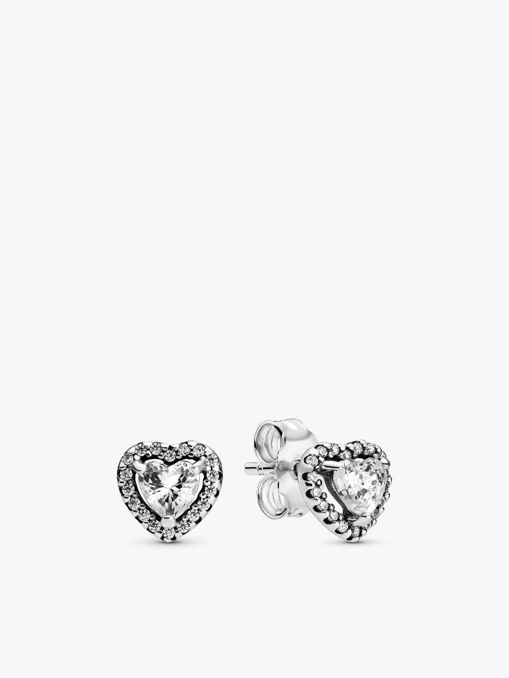 Elevated Pink Heart Stud Earrings