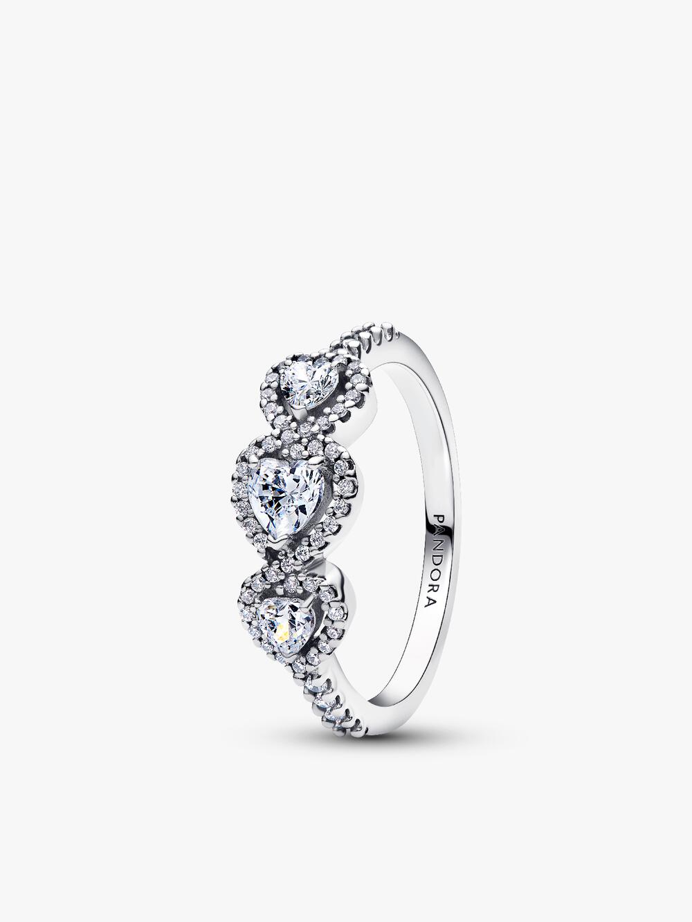 Pavé Heart Hoop Earrings