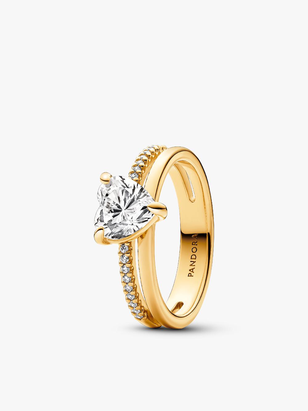 Double Heart Sparkling Ring